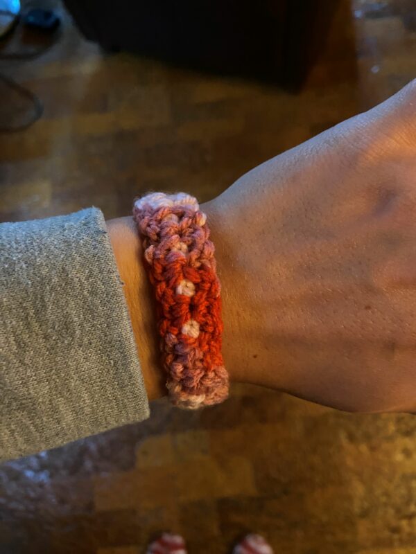 Gehaakte armband multicolor - Afbeelding 6