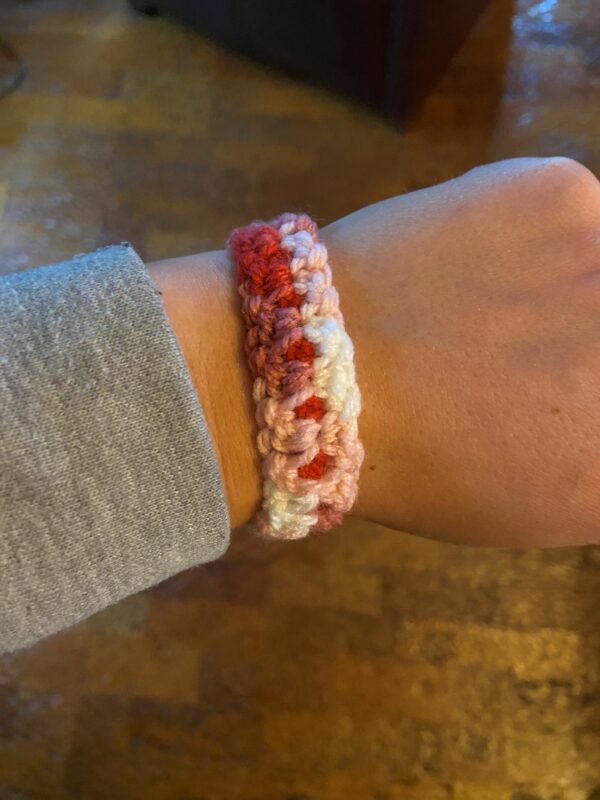 Gehaakte armband multicolor